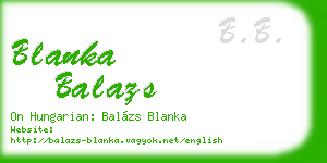 blanka balazs business card