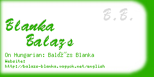 blanka balazs business card